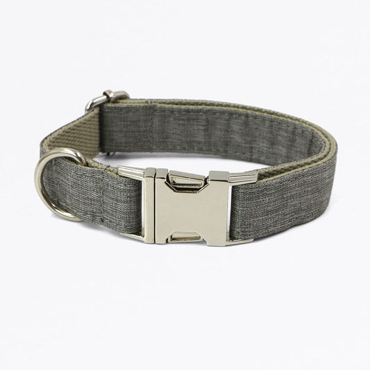 Dog Collar - Hemp Grey
