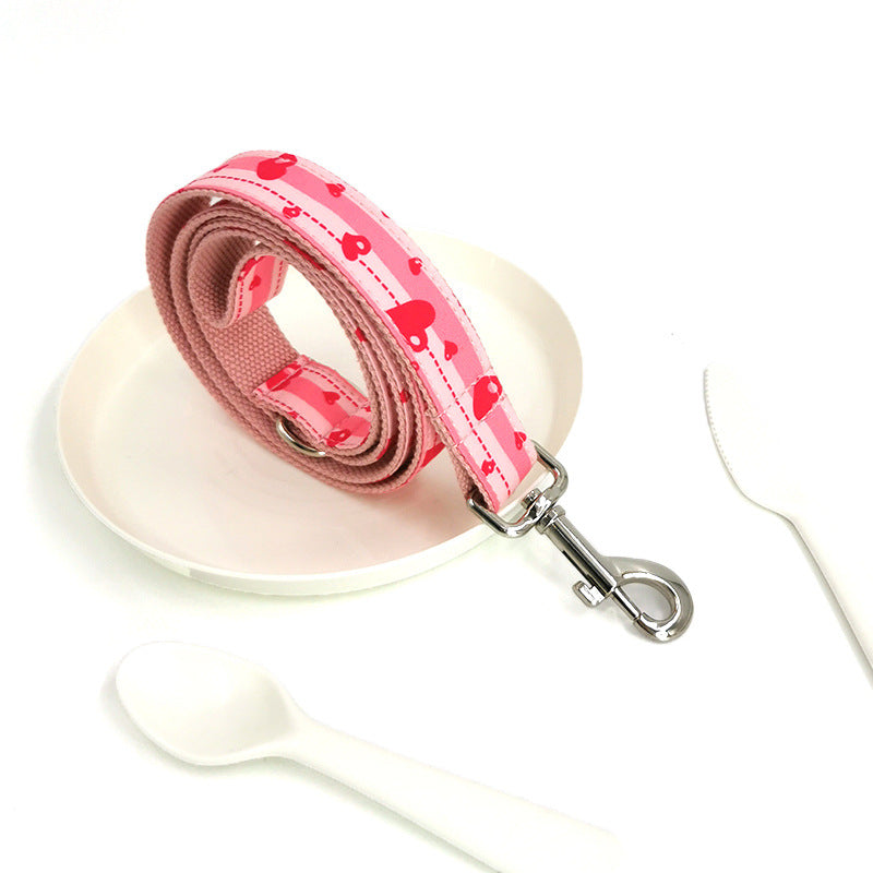 Heart Dog Leash with D ring