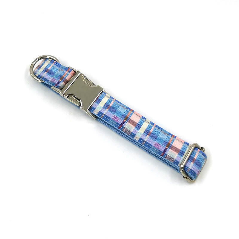 British Style Grid Dog Collar Collar