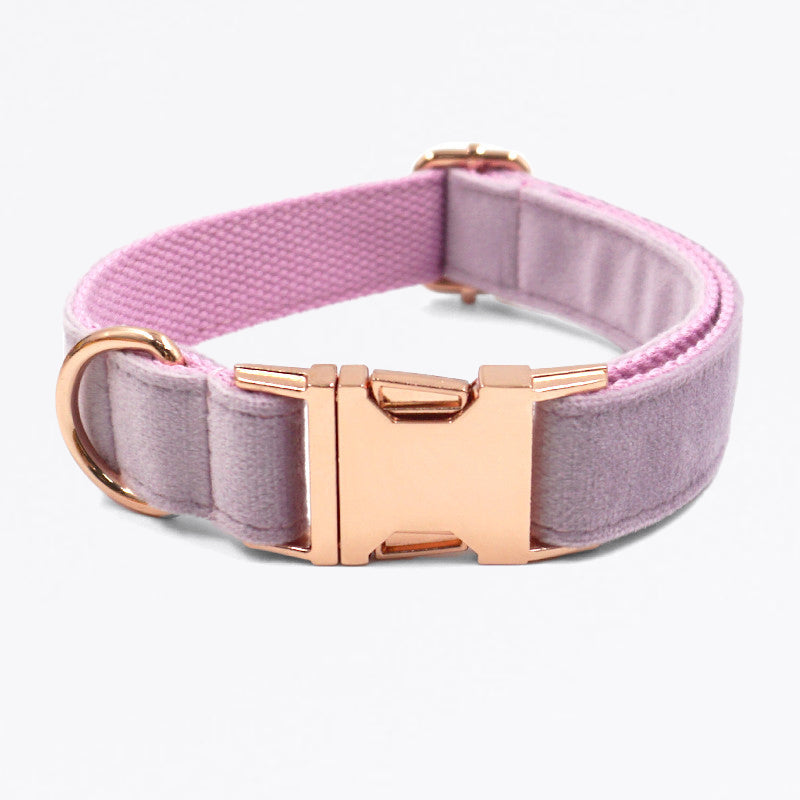 Velvet Dog Collar - Lilac 