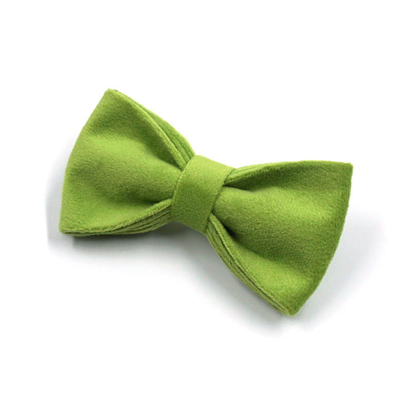 Velvet Dog Bow Tie - Green