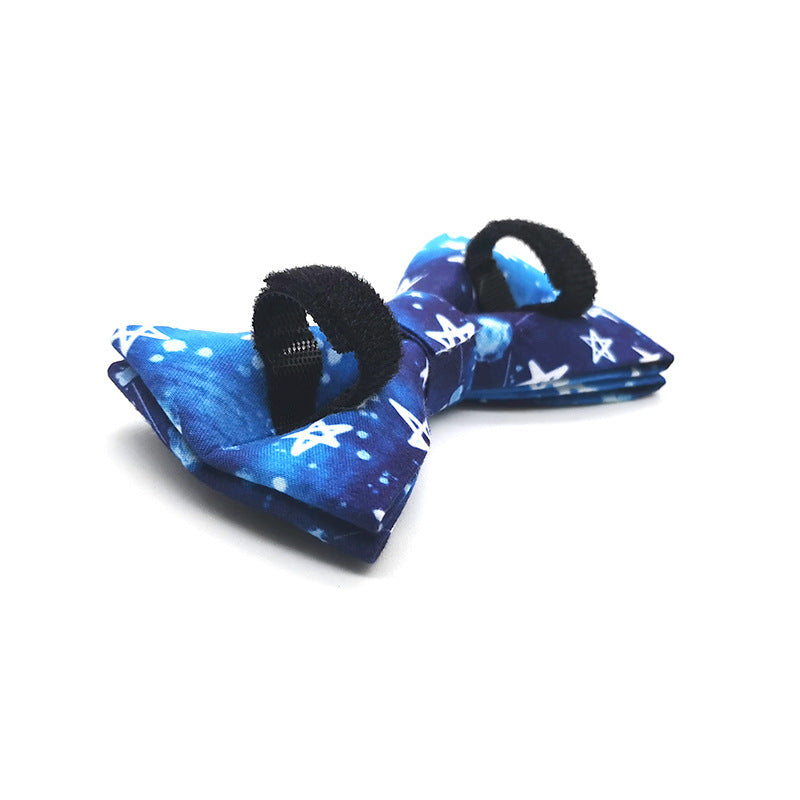 Blue Star Dog Bow Tie