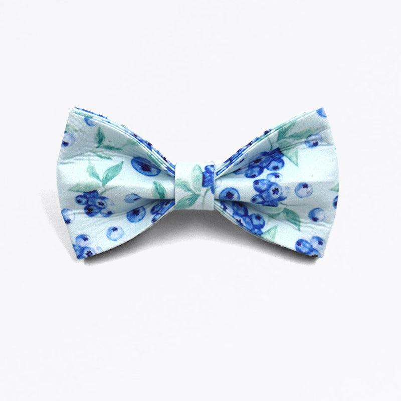 Blueberry Pattern Dog Bow Tie