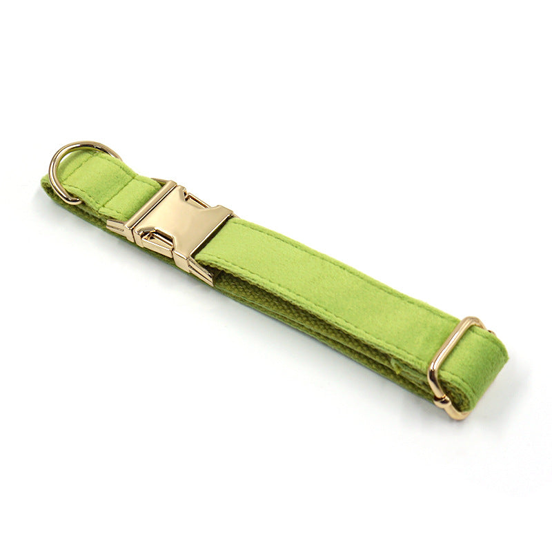 Velvet Dog Collar - Green