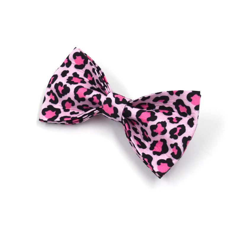 Leopard Dog Bow Tie