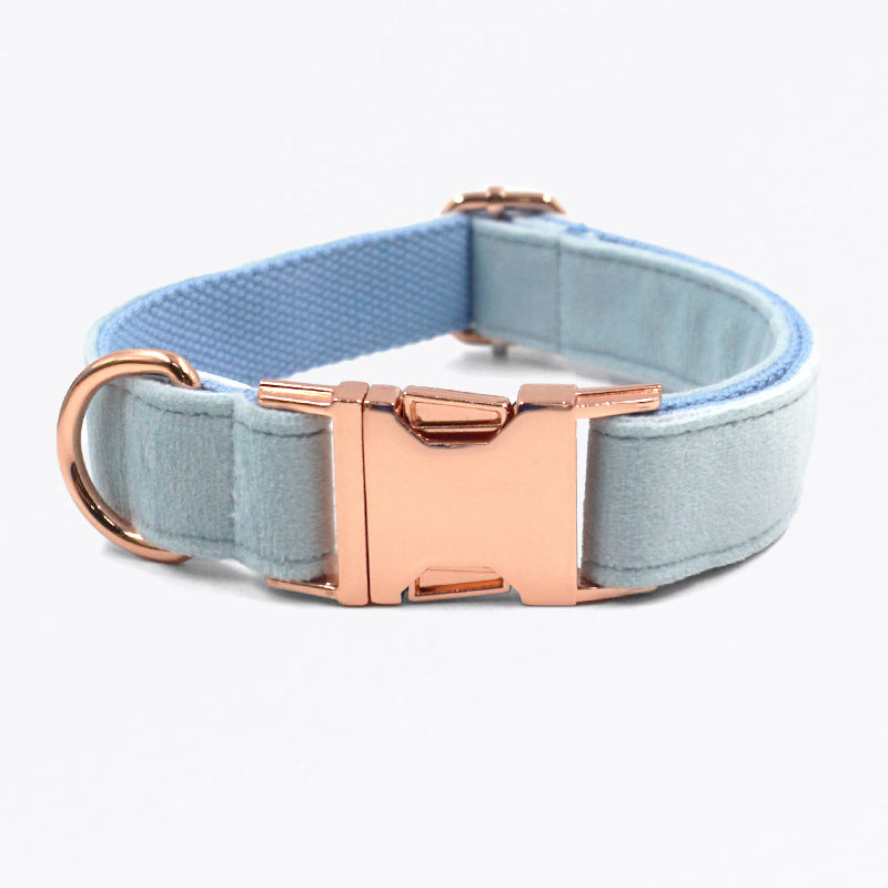 Velvet Dog Collar - Himalaya Blue