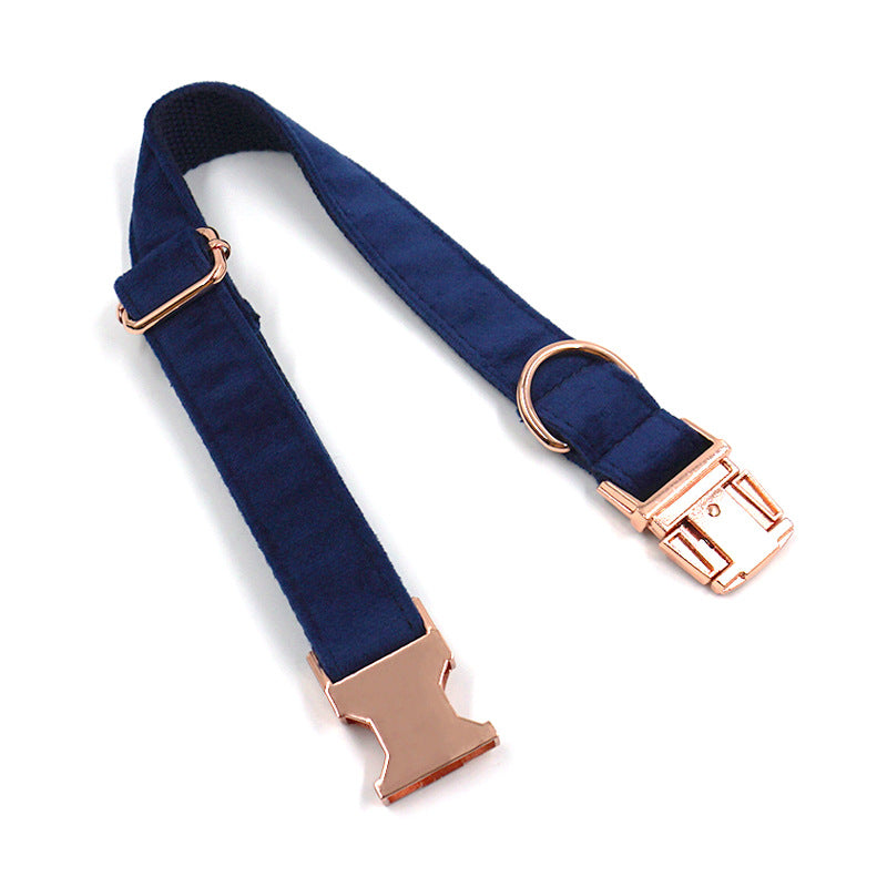 Velvet Dog Collar - Blue