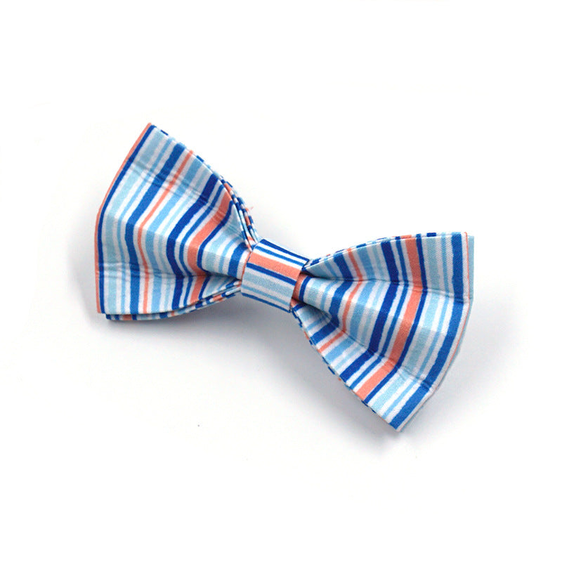 Stripe Pattern Dog Bow Tie