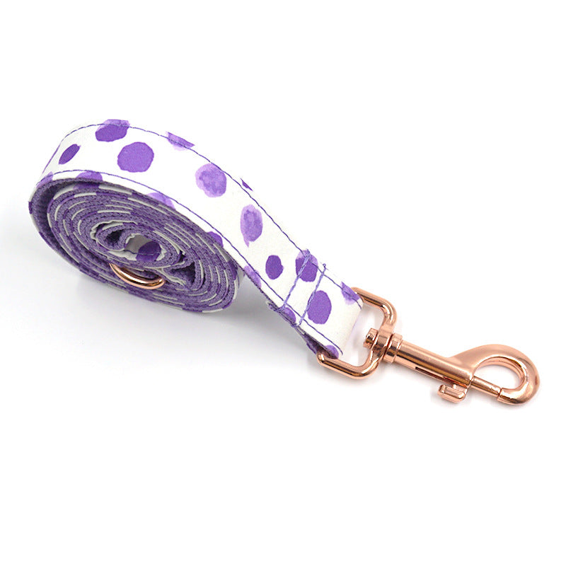 Purple Wave Point Dog Leash