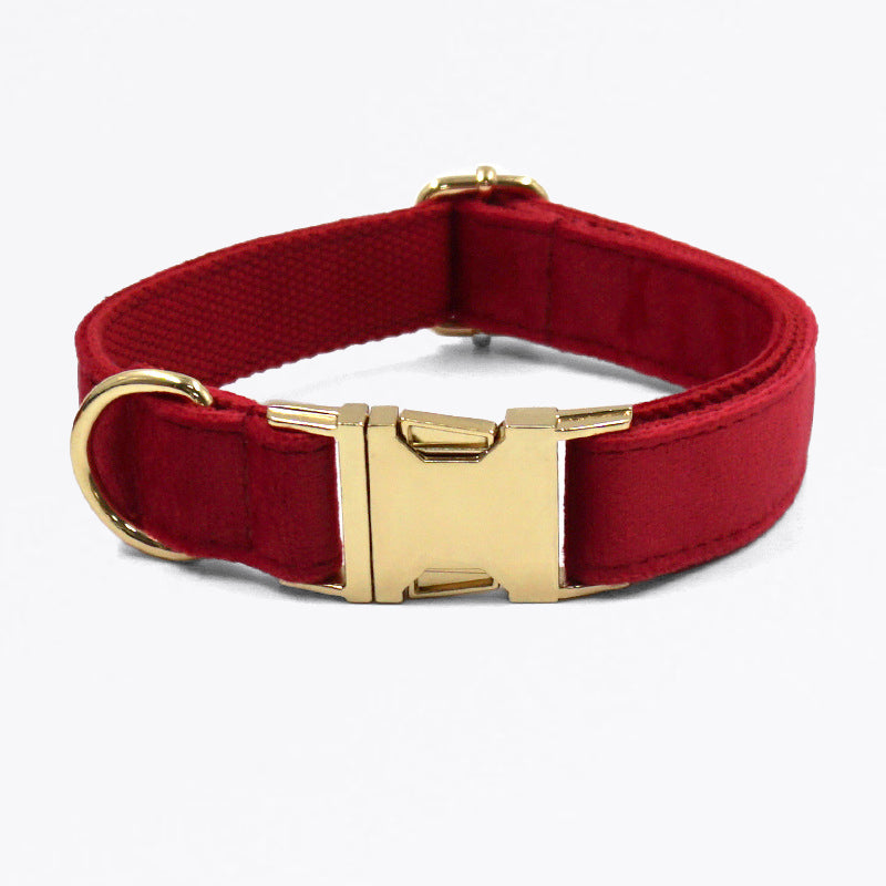 Velvet Dog Collar - Red