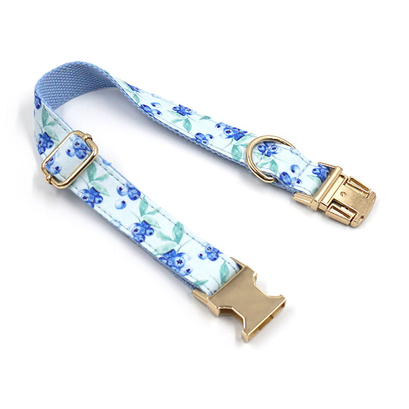 Blueberry Pattern Dog Collar